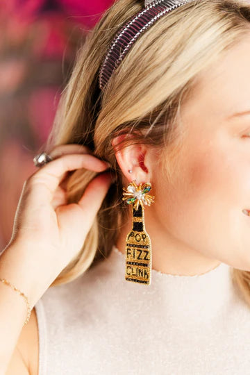 Pop The Fizz Beaded Earrings