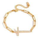 Gold Jessica Cross Bracelet