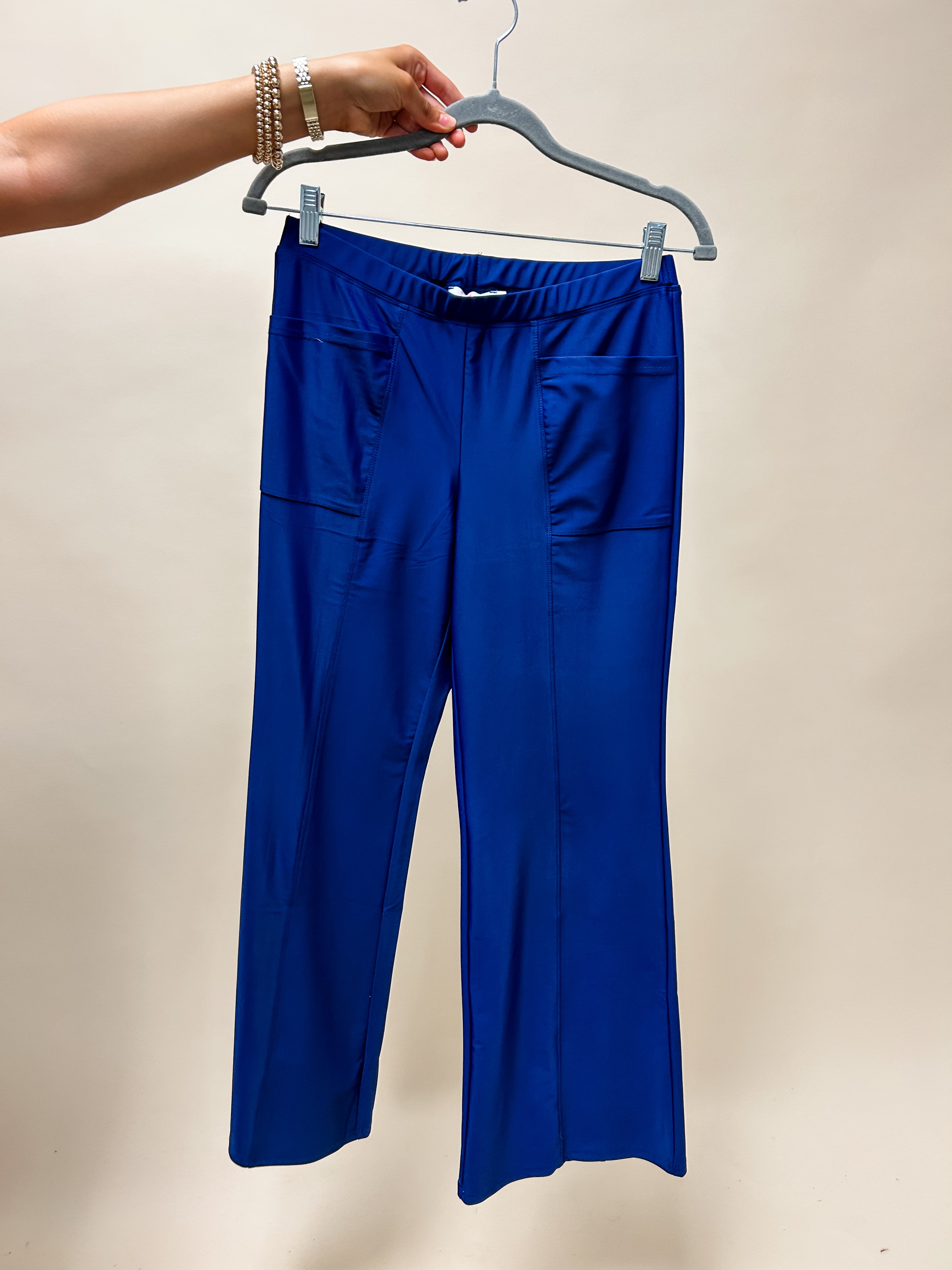 Navy Mercedes Wide Leg Pants