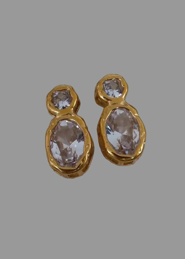 The Serenity Gold Rhinestone Earrings