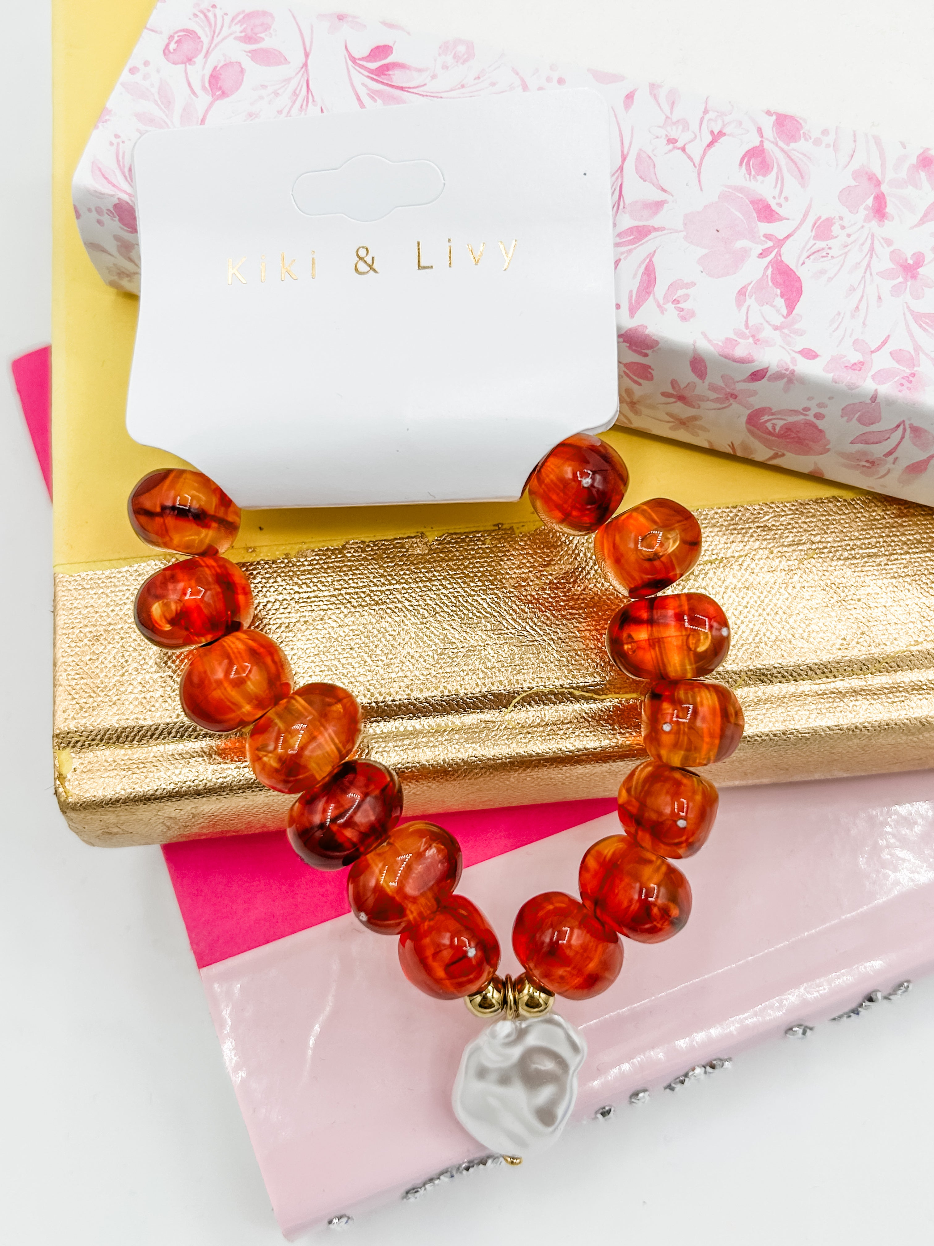 Brown & Pearl Chunky Bracelet