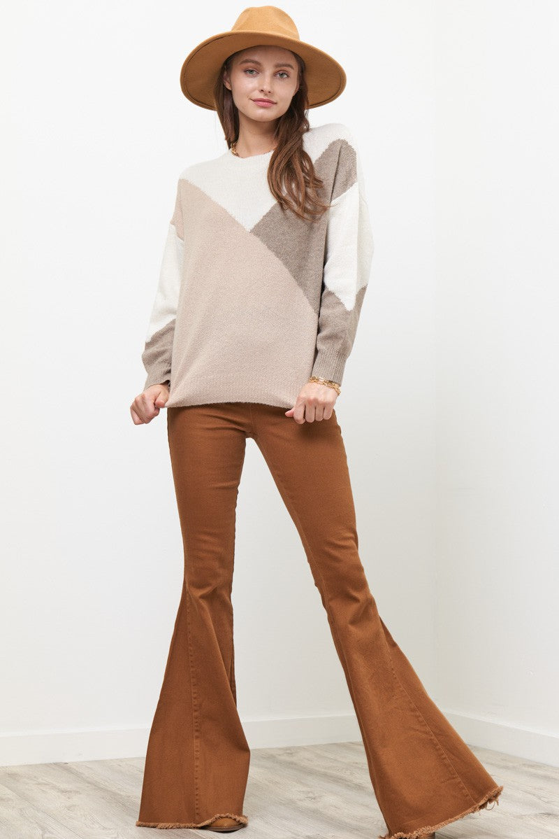 Camel Stretch Bell Bottoms