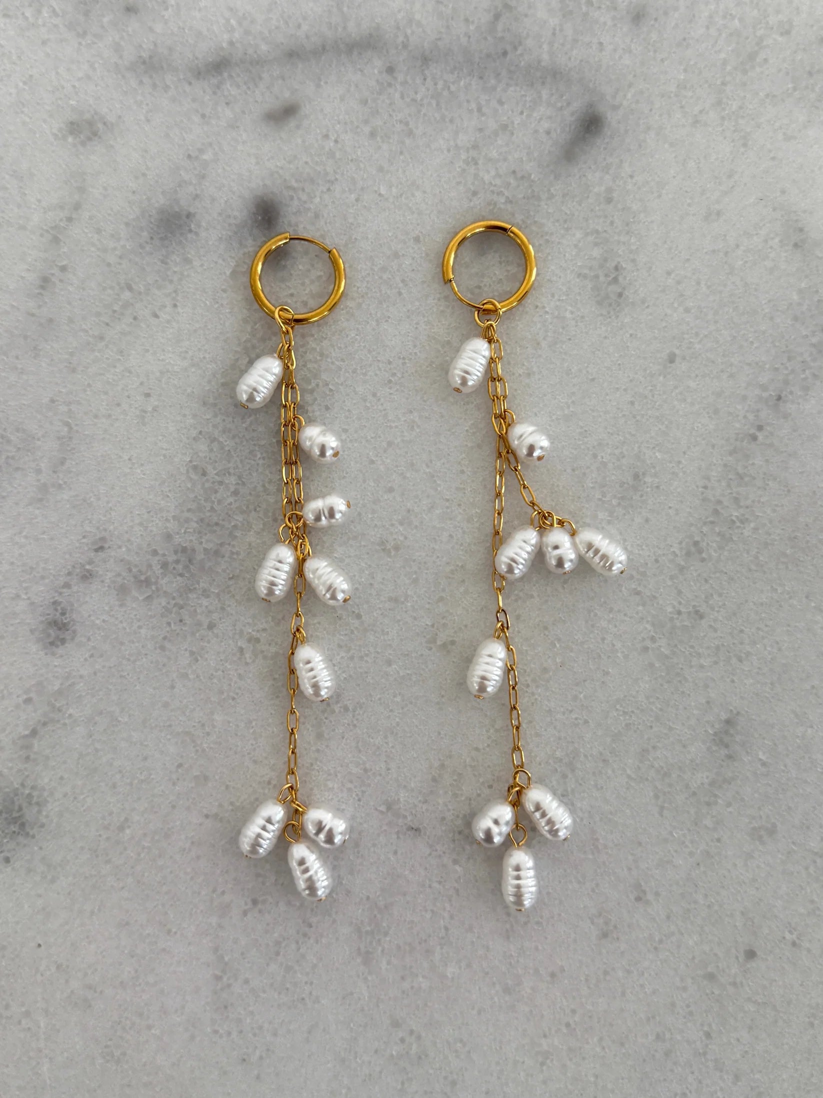 The Bentley Gold Pearl Earrings
