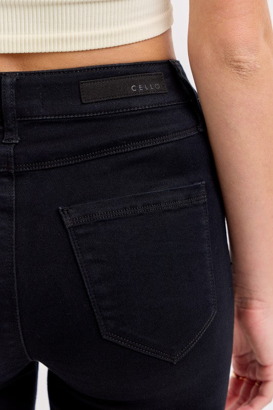 Black High Rise Super Skinny Jeans