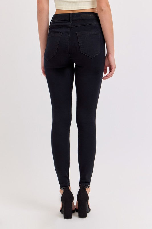 Black High Rise Super Skinny Jeans