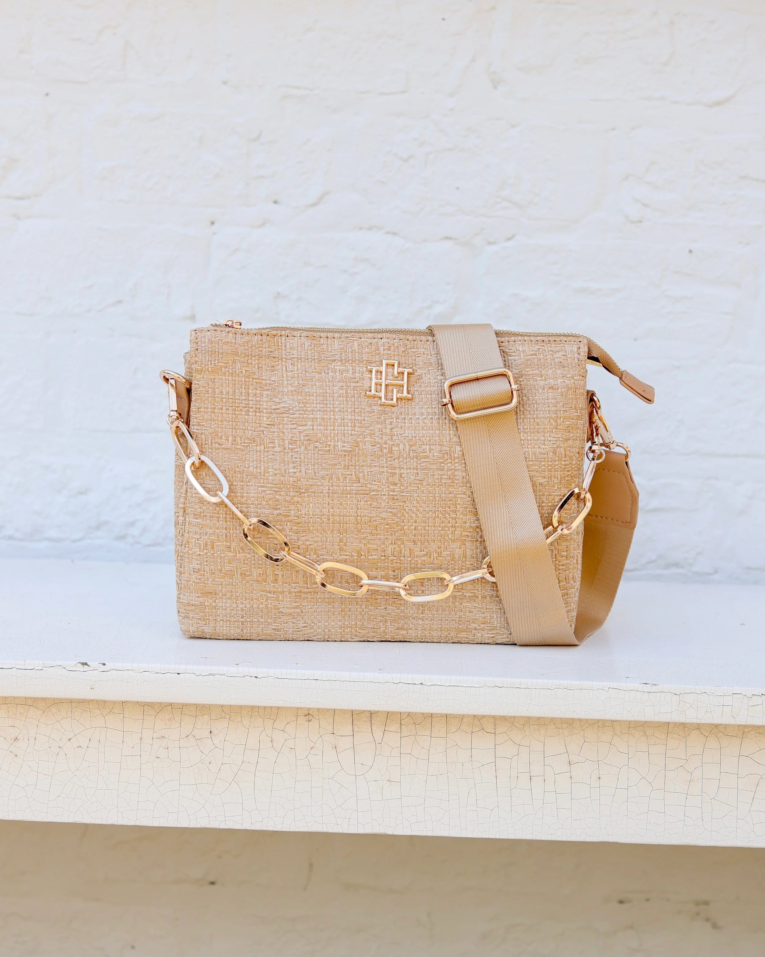 Arianna Crossbody Natural Lattice