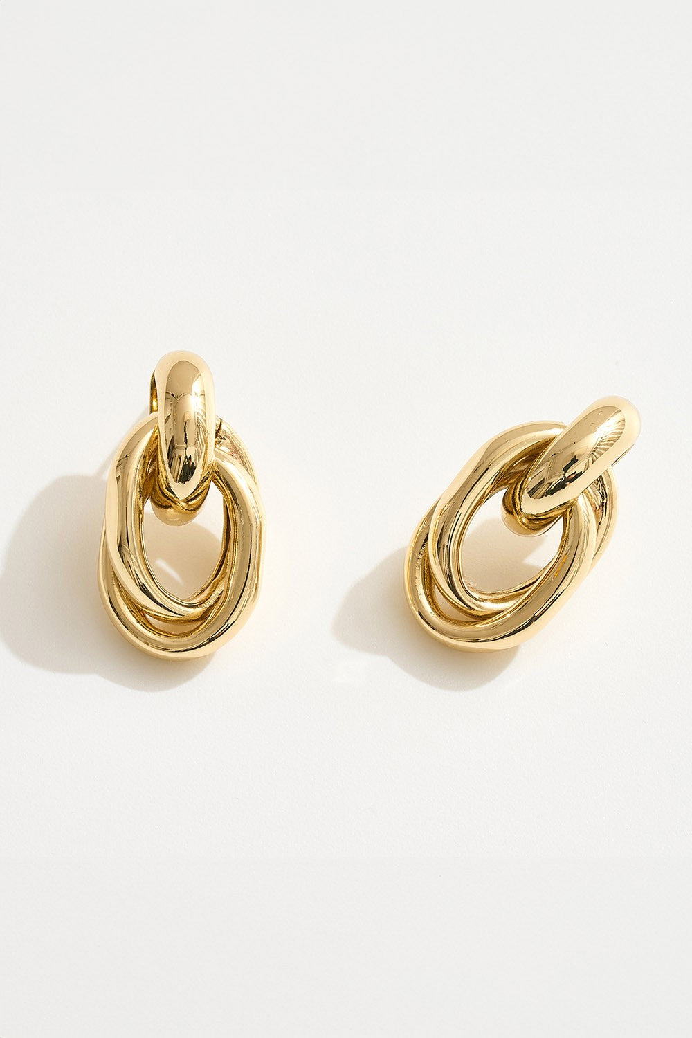 Oval Link Drop Earrings