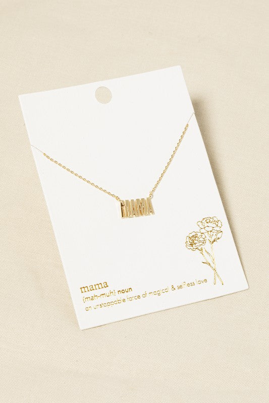 Gold MAMA Chain Necklace
