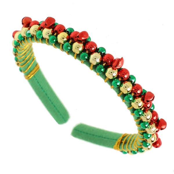 Green Jingle Bells Headband