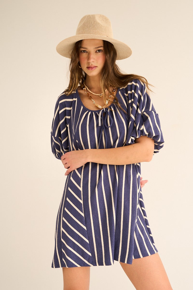 Stripe Knit Tunic Dress