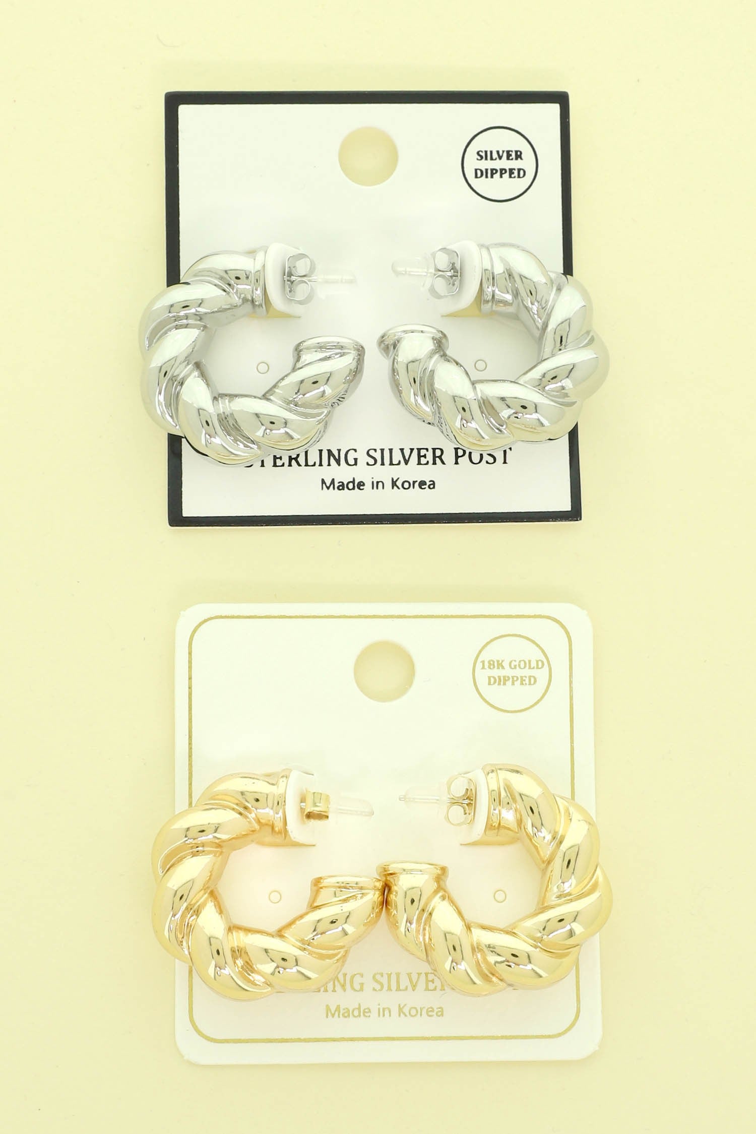 Twisted C-hoop Earrings