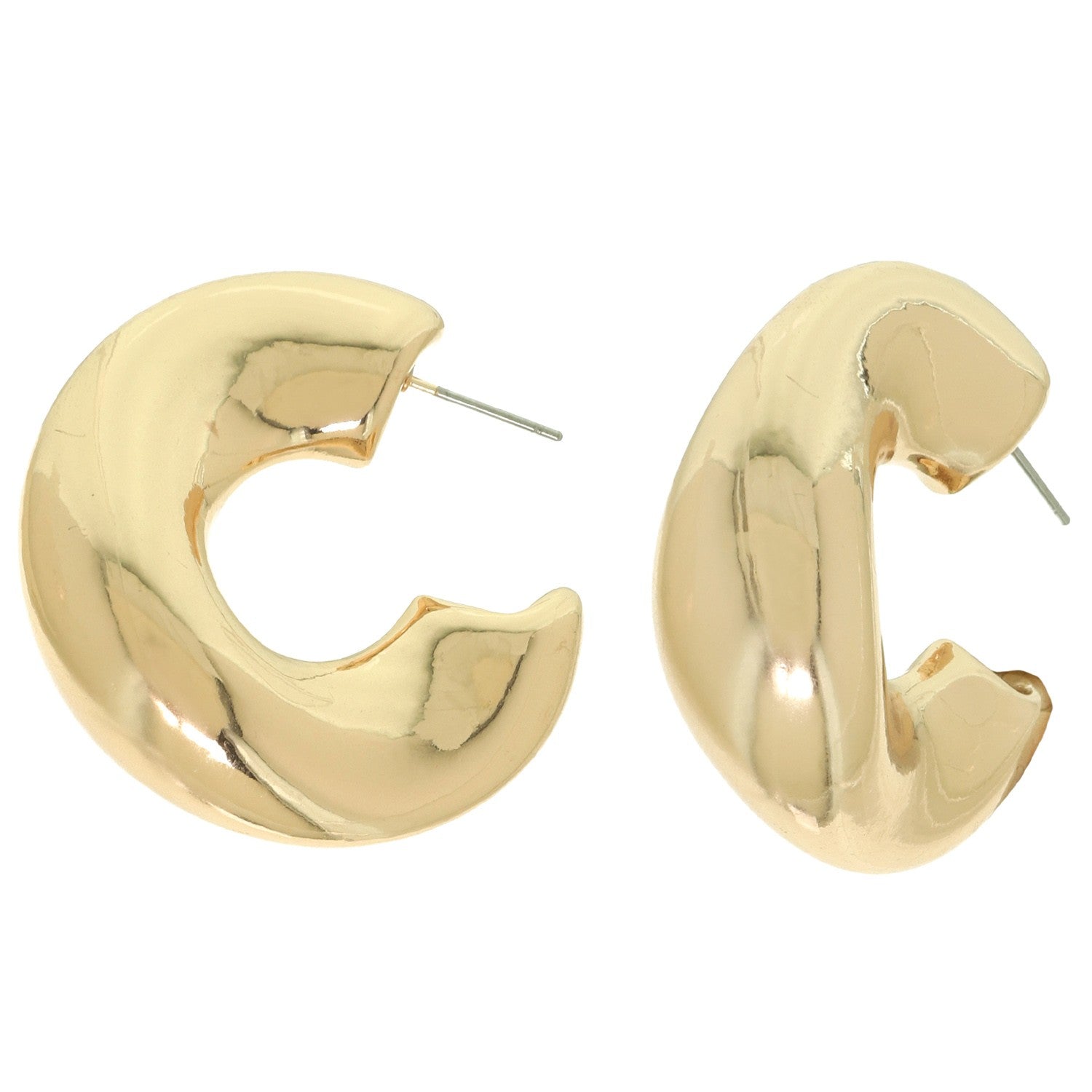Polished Chunky Hoop Earrings