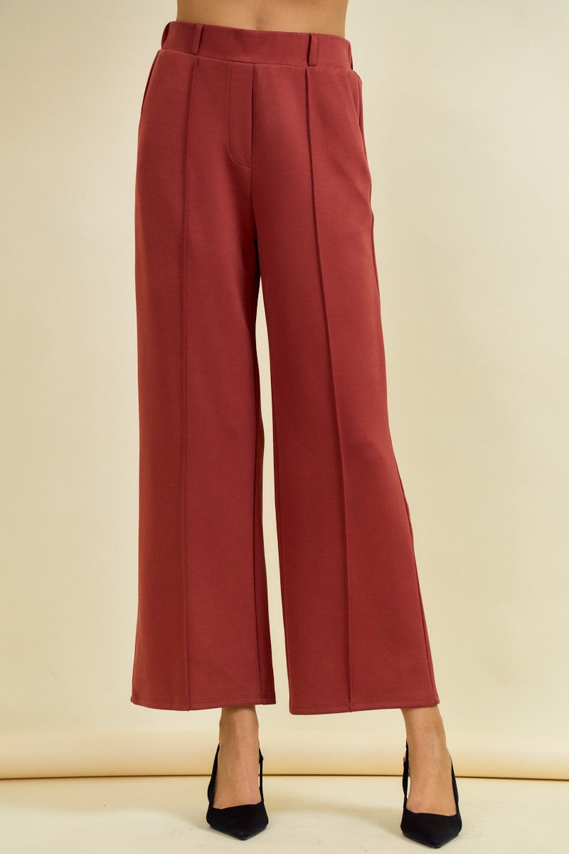Terra Cotta Modal Straight Pants