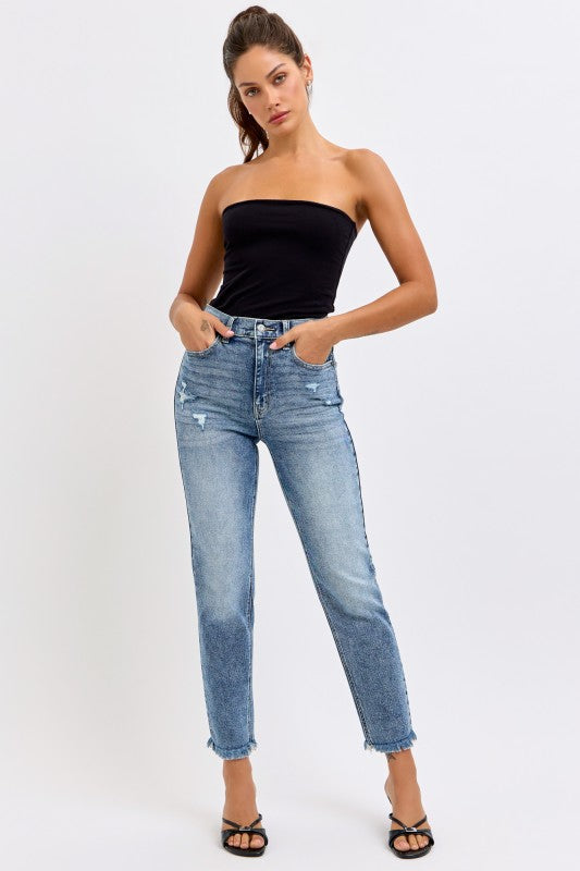 Denim High Rise Mom Jean