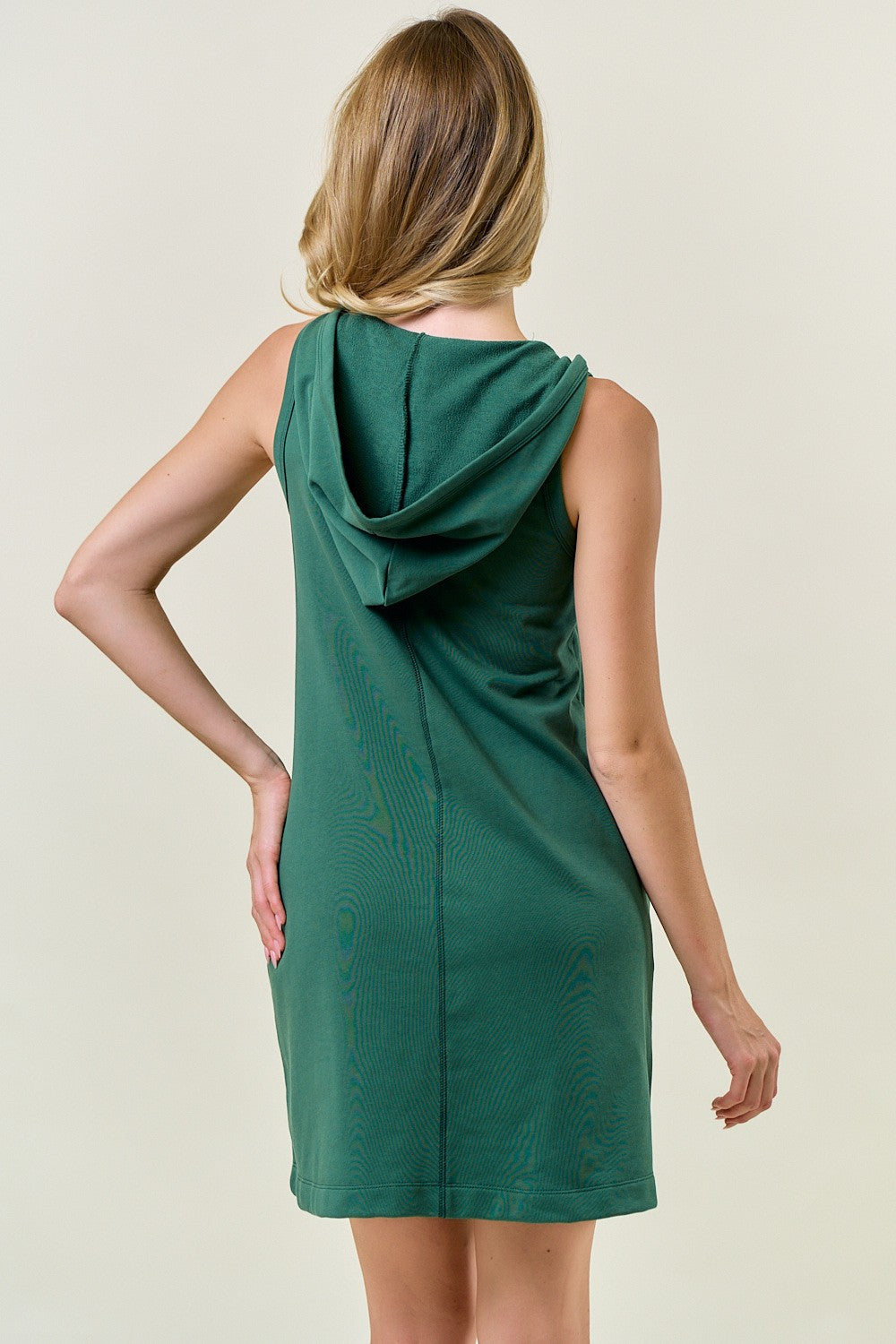 Green Sweatshirt Hoodie Dress