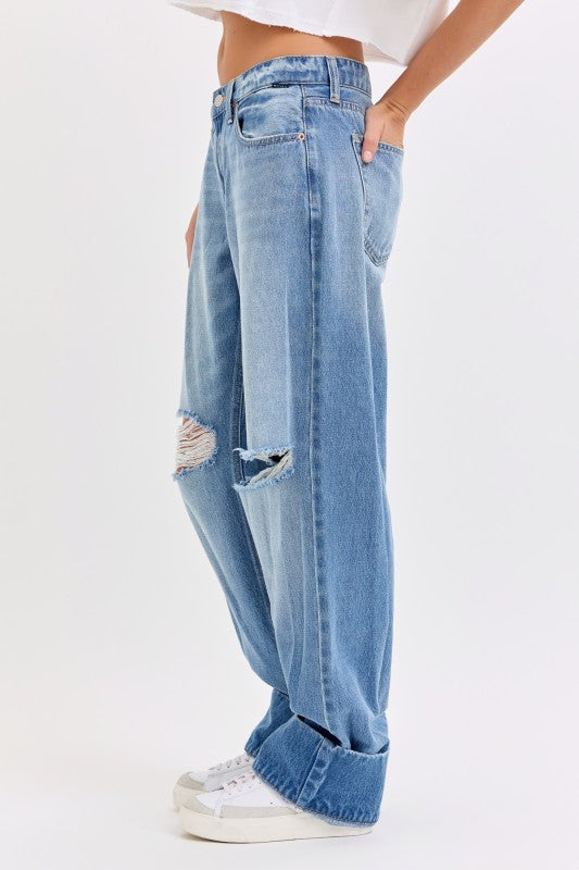 Light Low Baggy Cuff Jeans