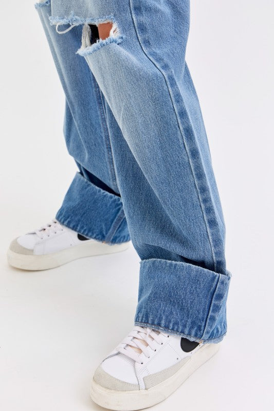 Light Low Baggy Cuff Jeans