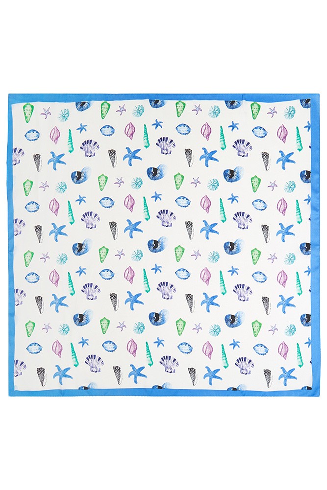 Sea Life Print Bandana Scarf