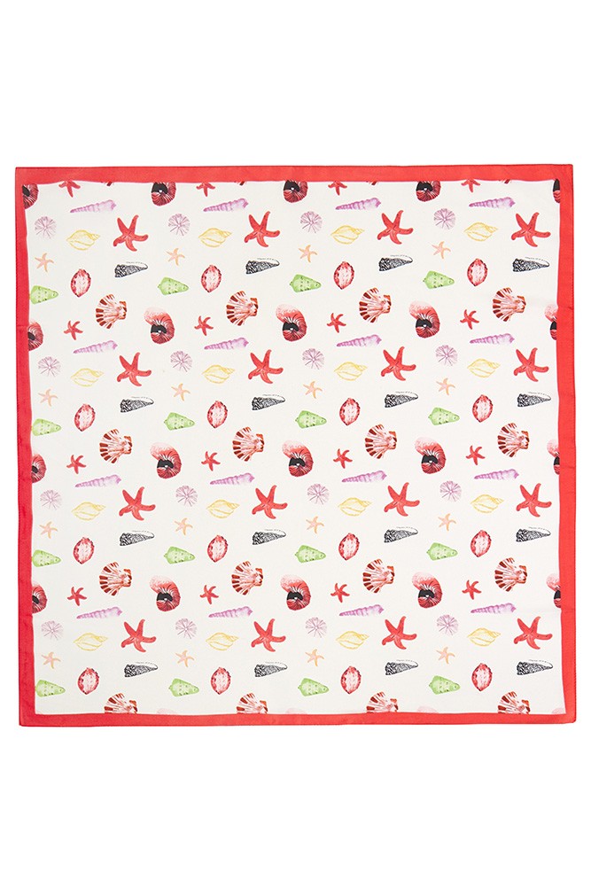 Sea Life Print Bandana Scarf