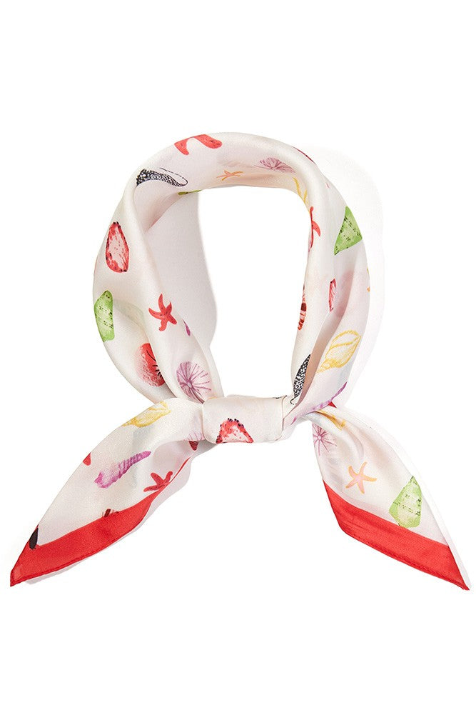 Sea Life Print Bandana Scarf