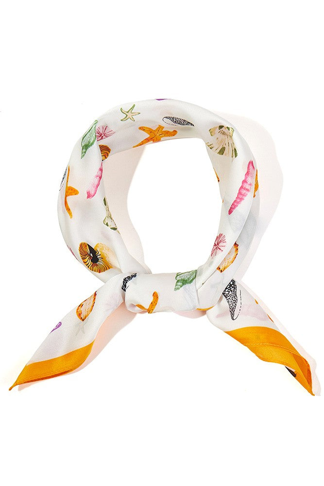 Sea Life Print Bandana Scarf
