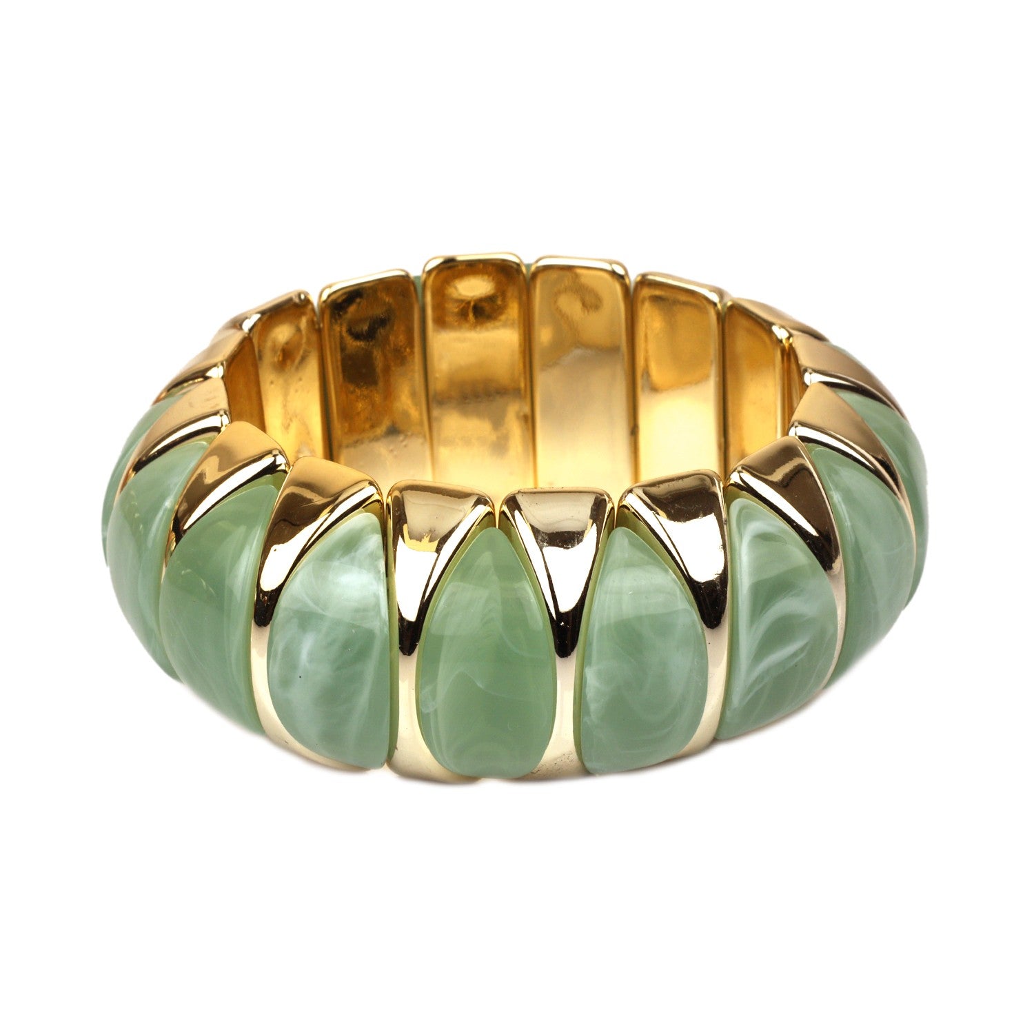 Marble Resin Stretch Bangle Bracelet