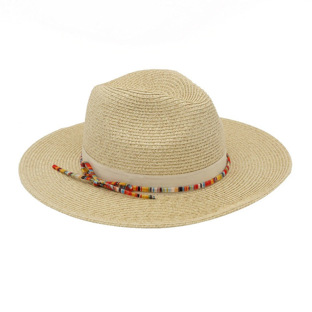 Straw Fedora Multi Band Hat
