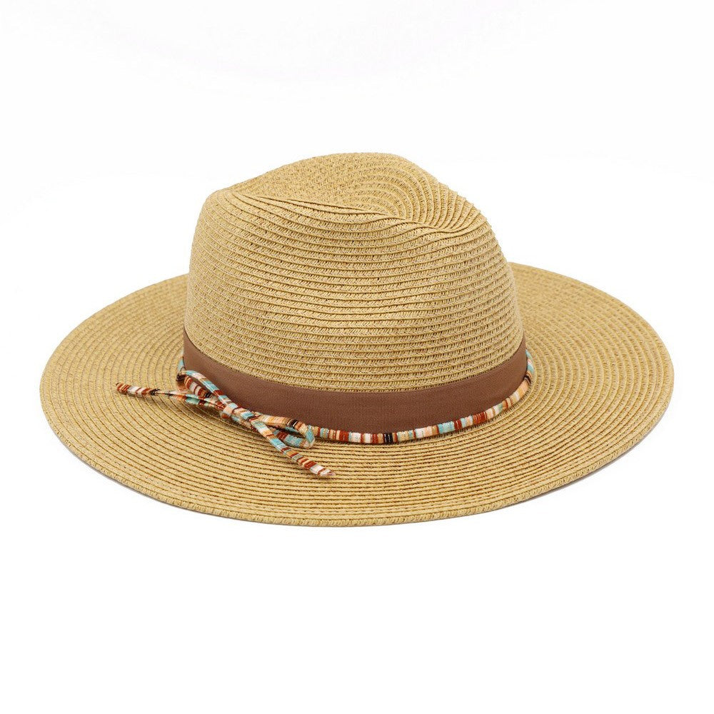 Straw Fedora Multi Band Hat