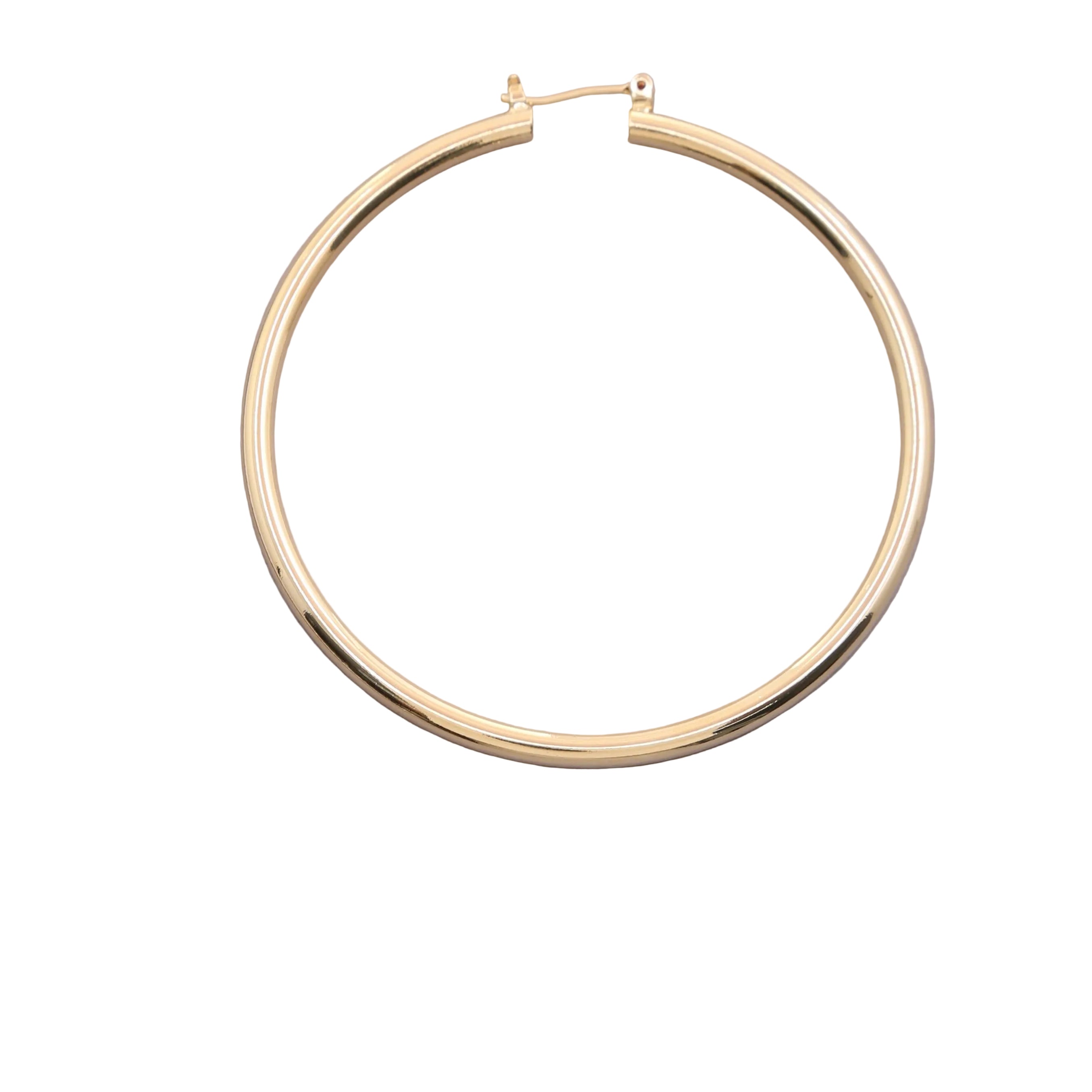 Gold DIpped 2.5" Hoop Earrings