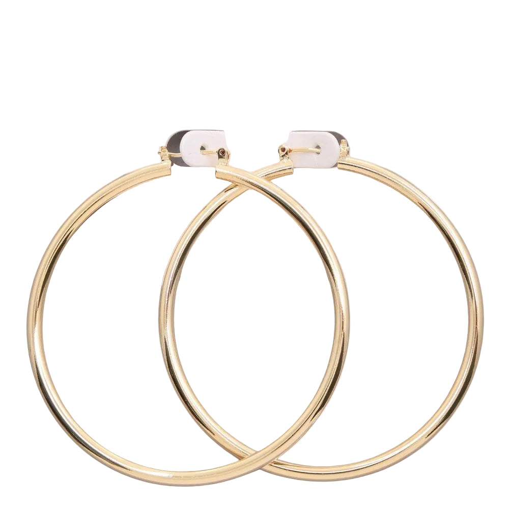 Gold DIpped 2.5" Hoop Earrings