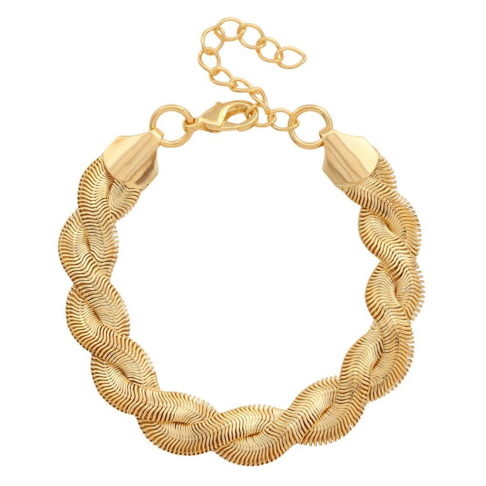 Braided Link Gold Dipped Bracelet