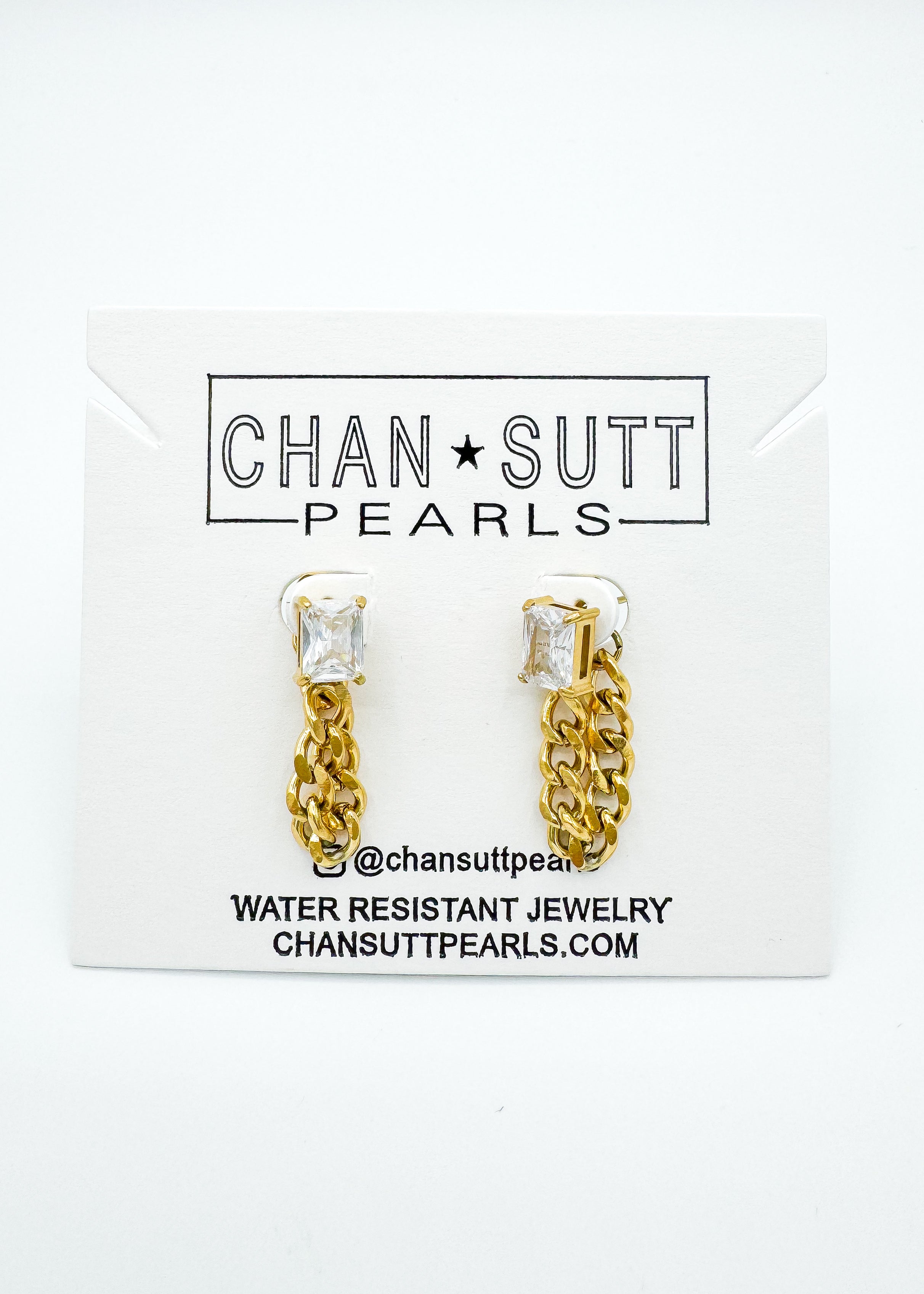 The Gold Diamond Chain Earrings
