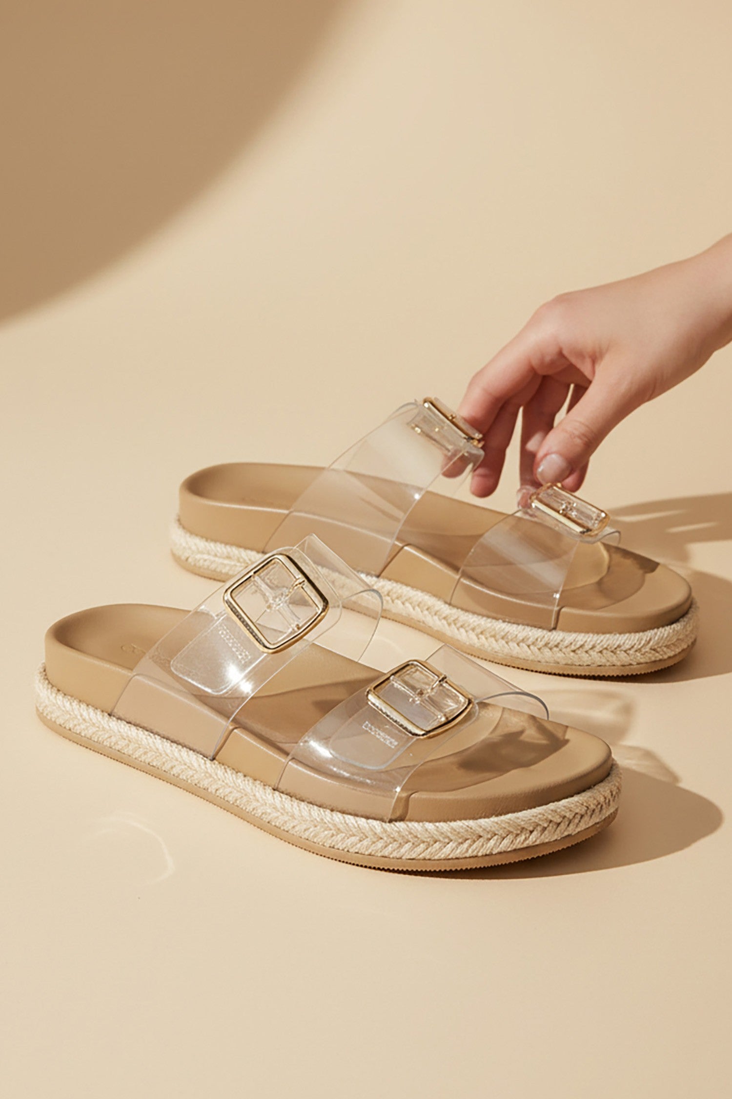 Crest Clear Espadrille Platform Sandal