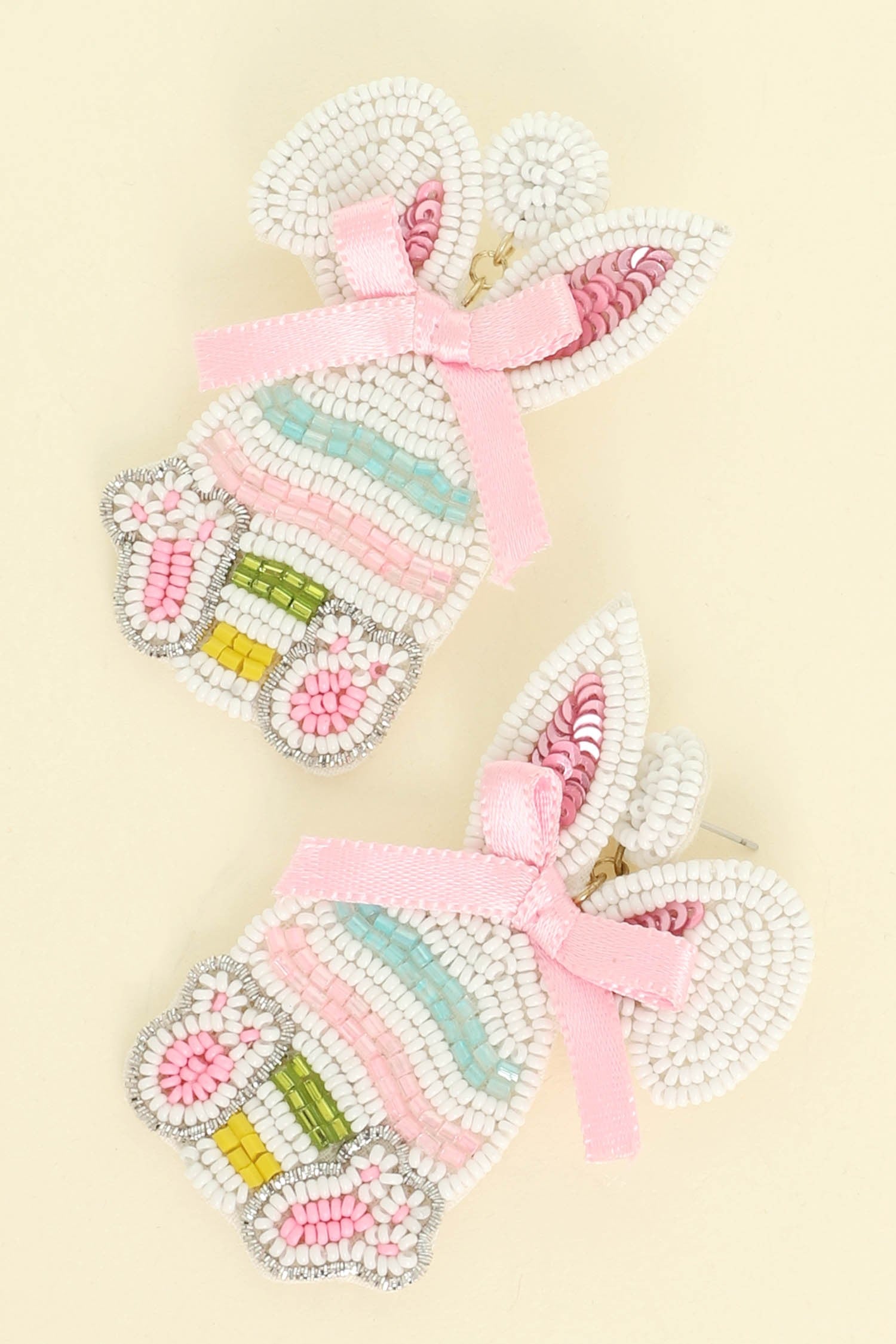 Multicolor Easter Bunny Earrings