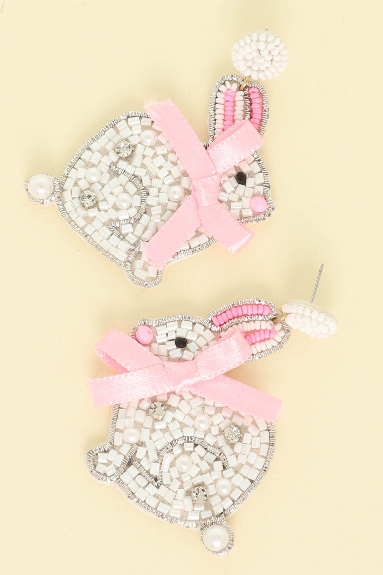 Easter Bunny Bead Drop Earrings