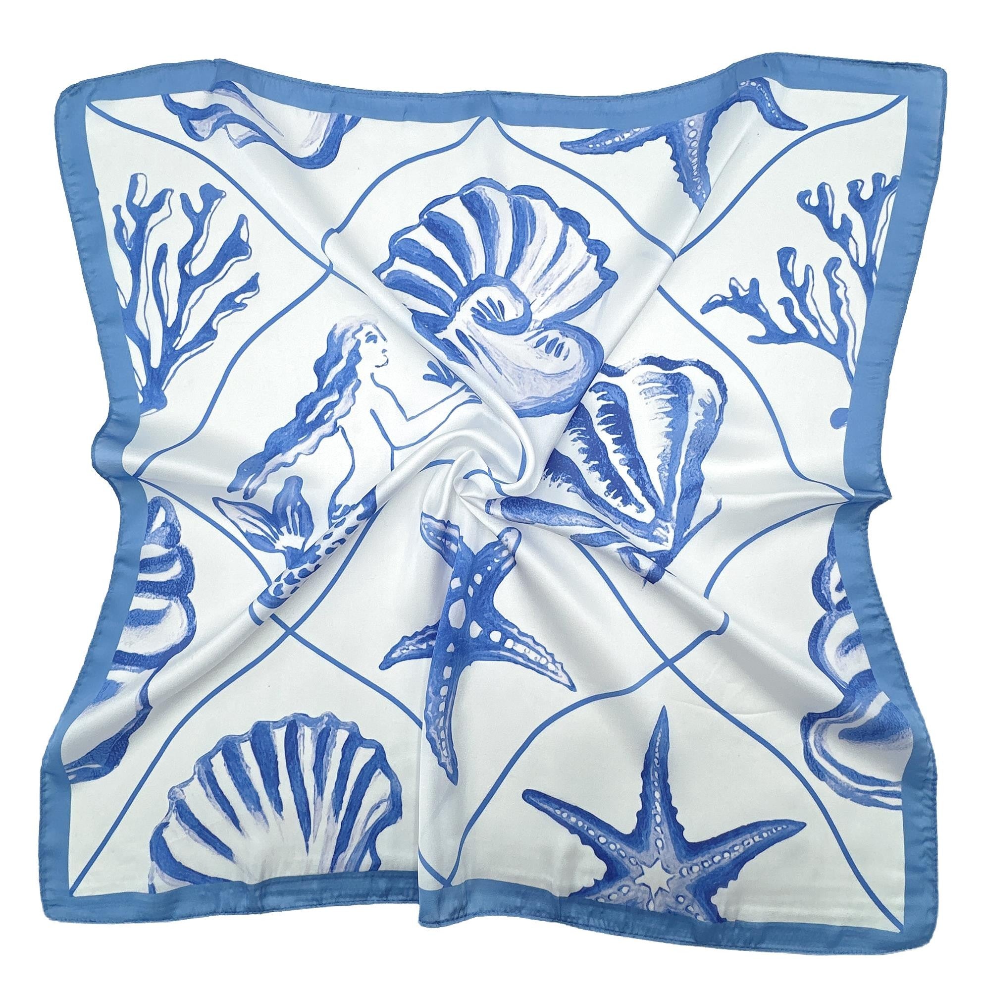 Sea Life Print Square Scarf