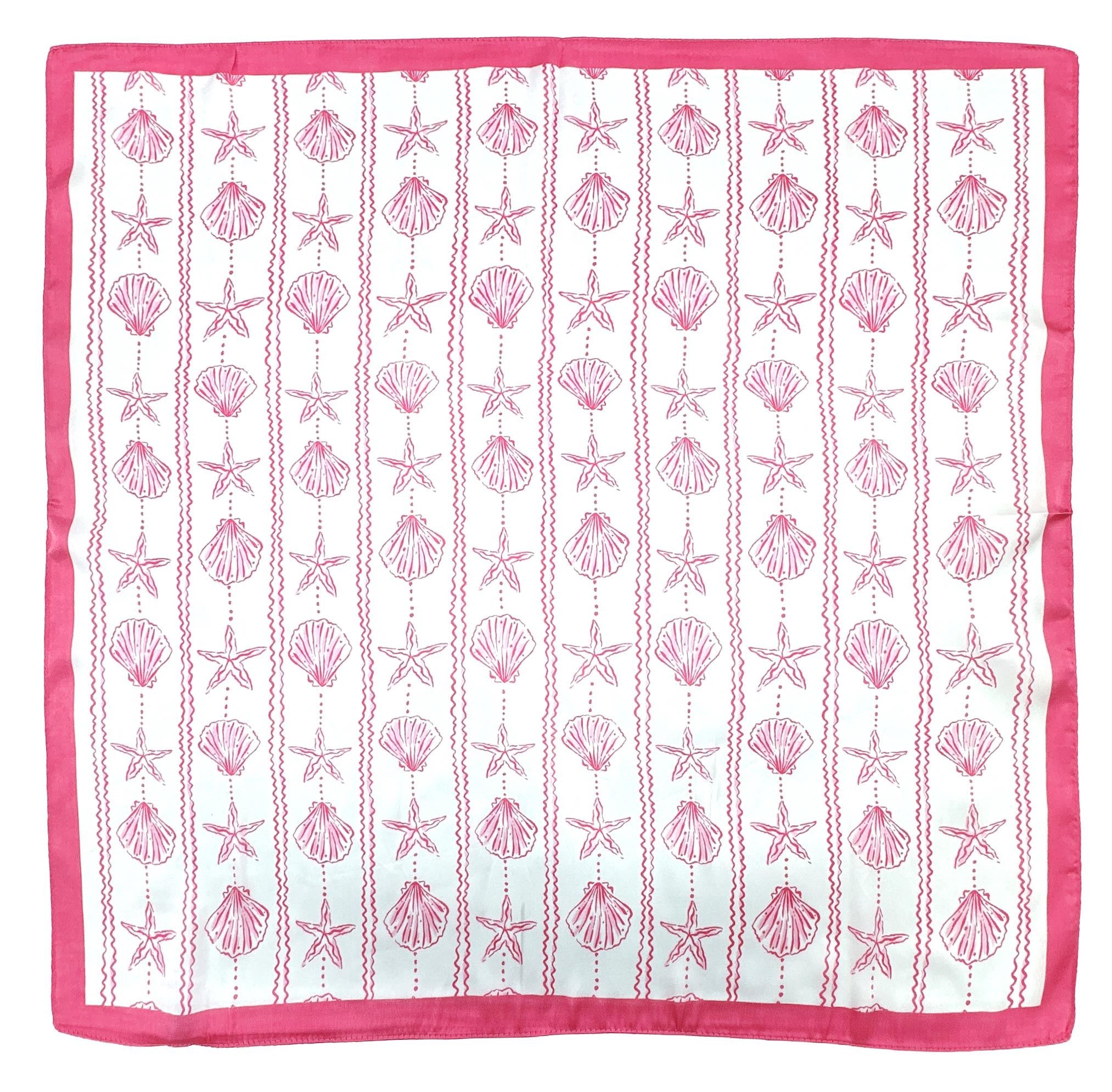 Sea Shell Print Square Scarf