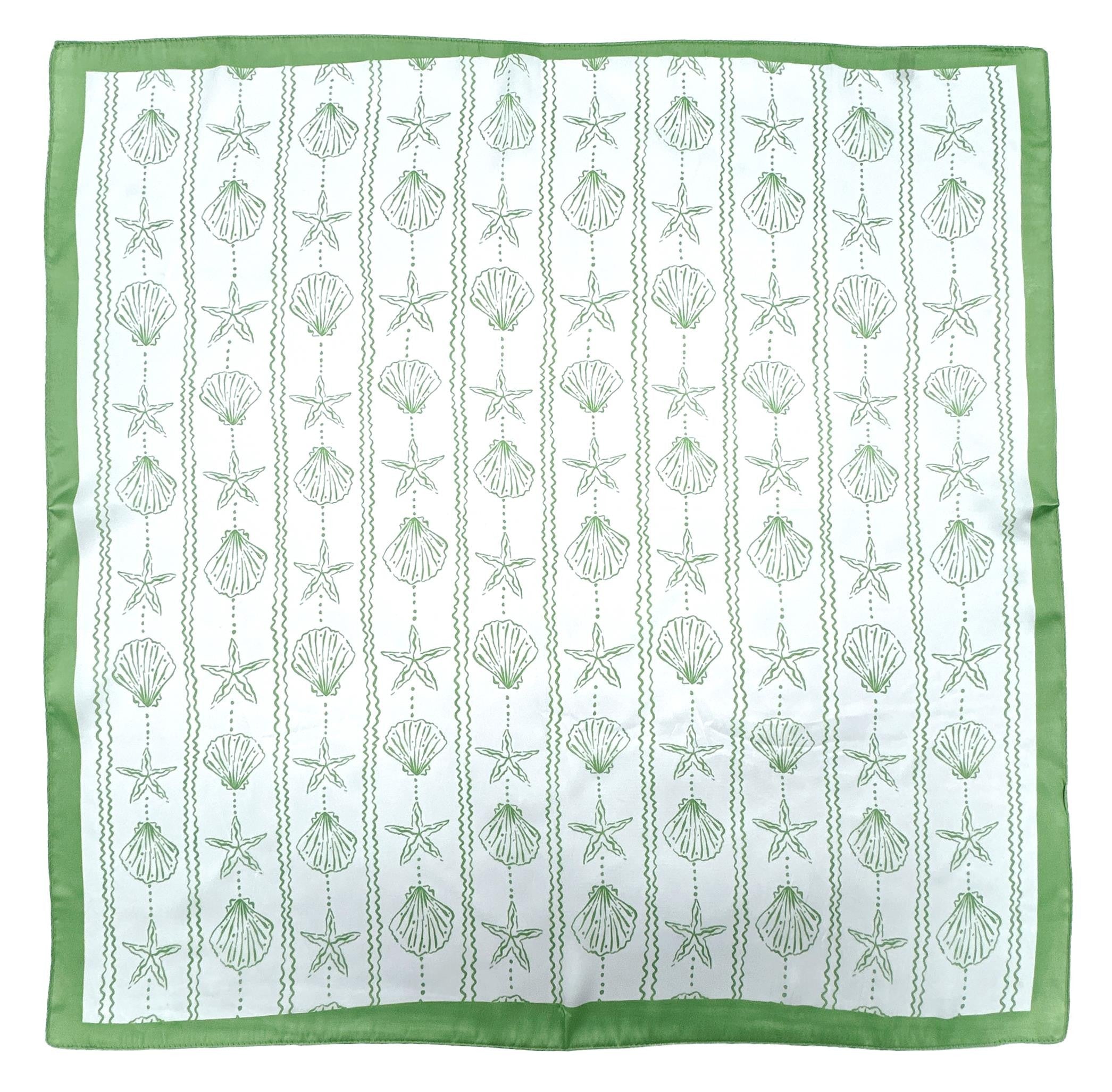 Sea Shell Print Square Scarf