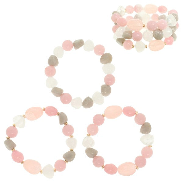 Pastel 3 Piece Bracelet Set