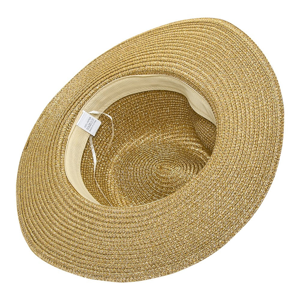 Gold Straw Panama Hat