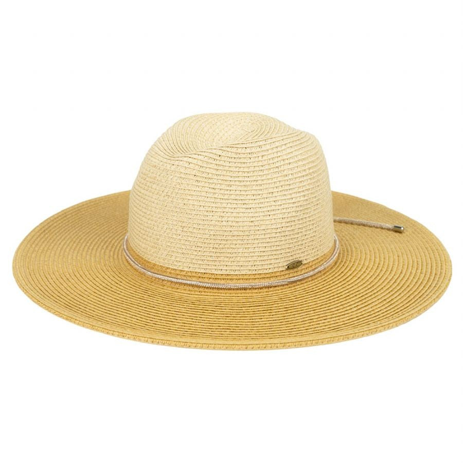 Tan Two-Tone Straw Hat