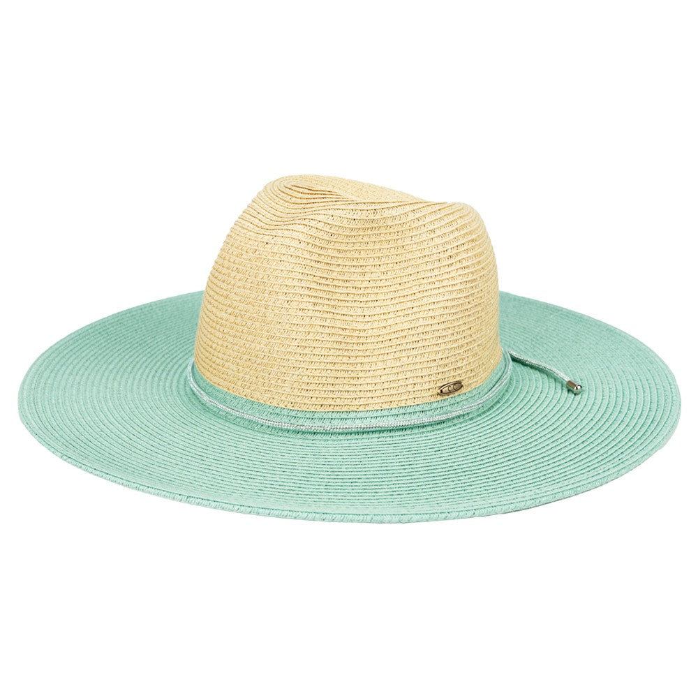 Seafoam Two-Tone Straw Hat
