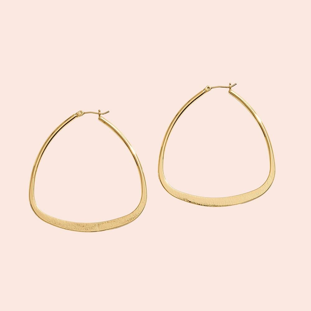 14k Gold Dipped Rounded Triangle Pin Catch