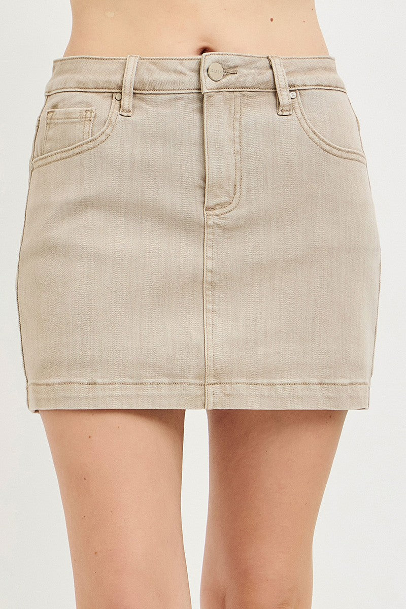 Taupe High Rise Skort