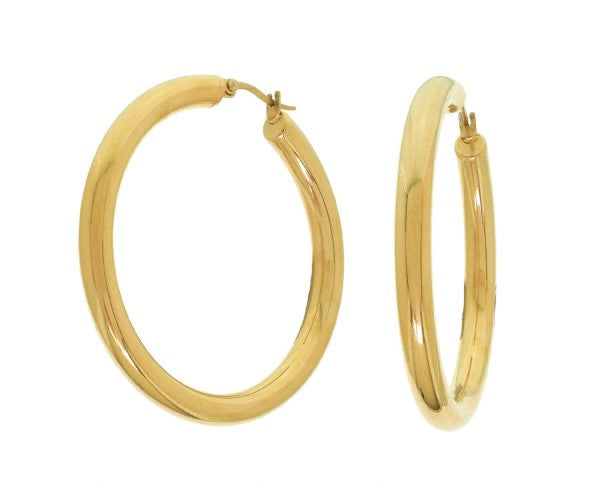 Gold Hinge Hoop Earrings