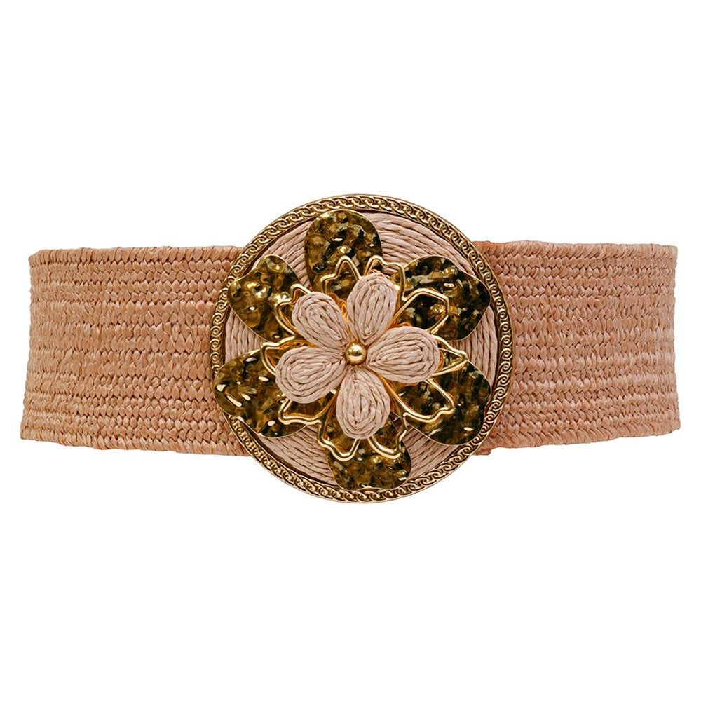 Gold Center FLower Straw Belt