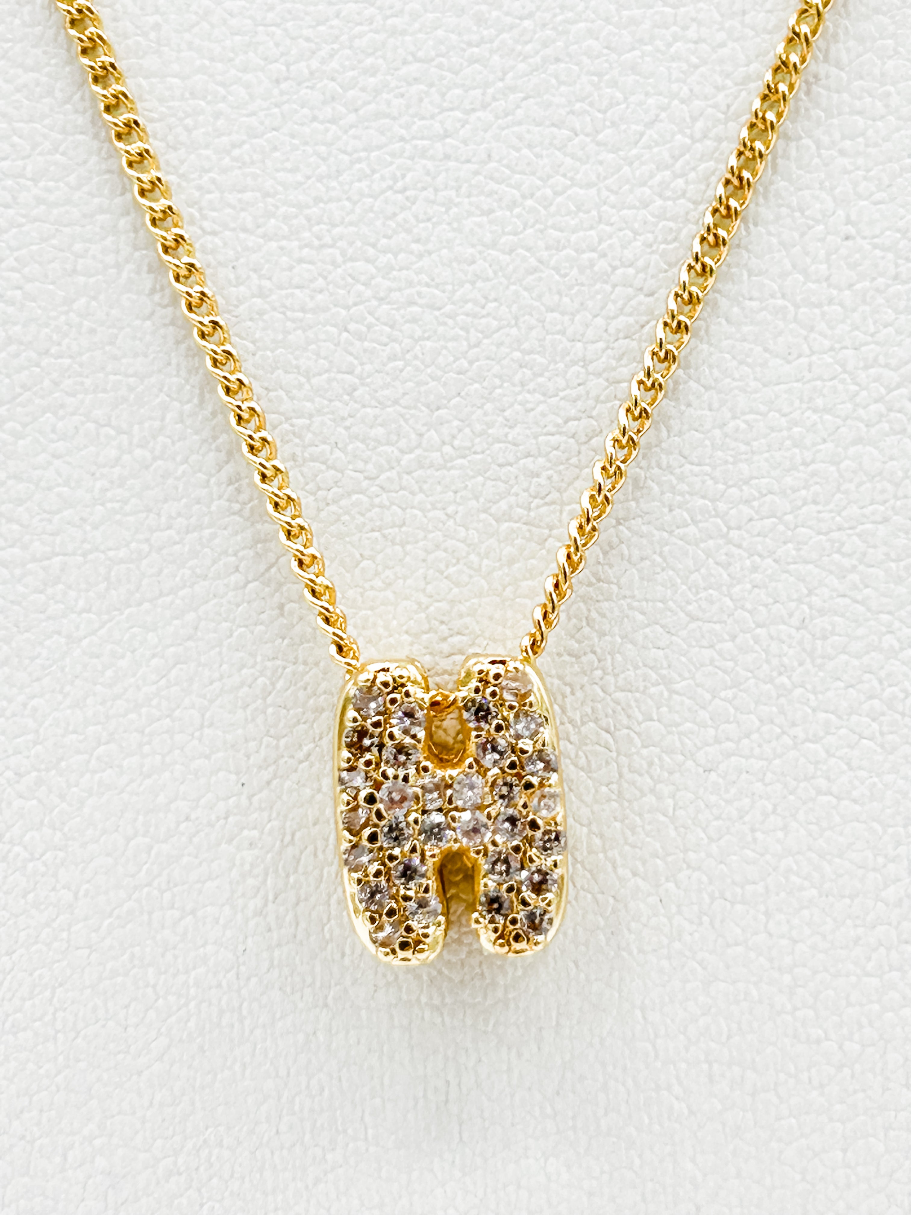 Mini Bling Balloon Letter Necklace