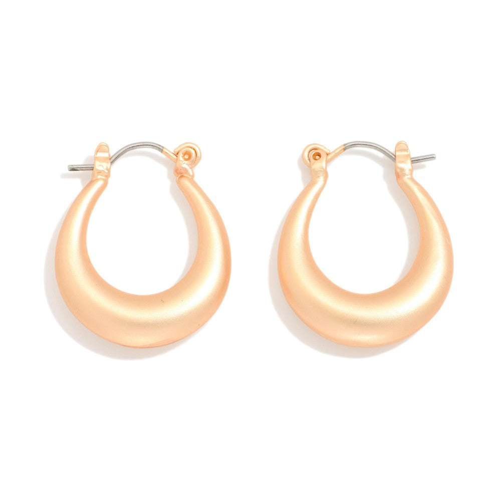 Gold Tapered Hoop Earrings