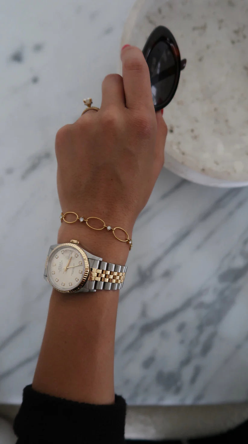 The JoJo Gold Rhinestone Bracelet