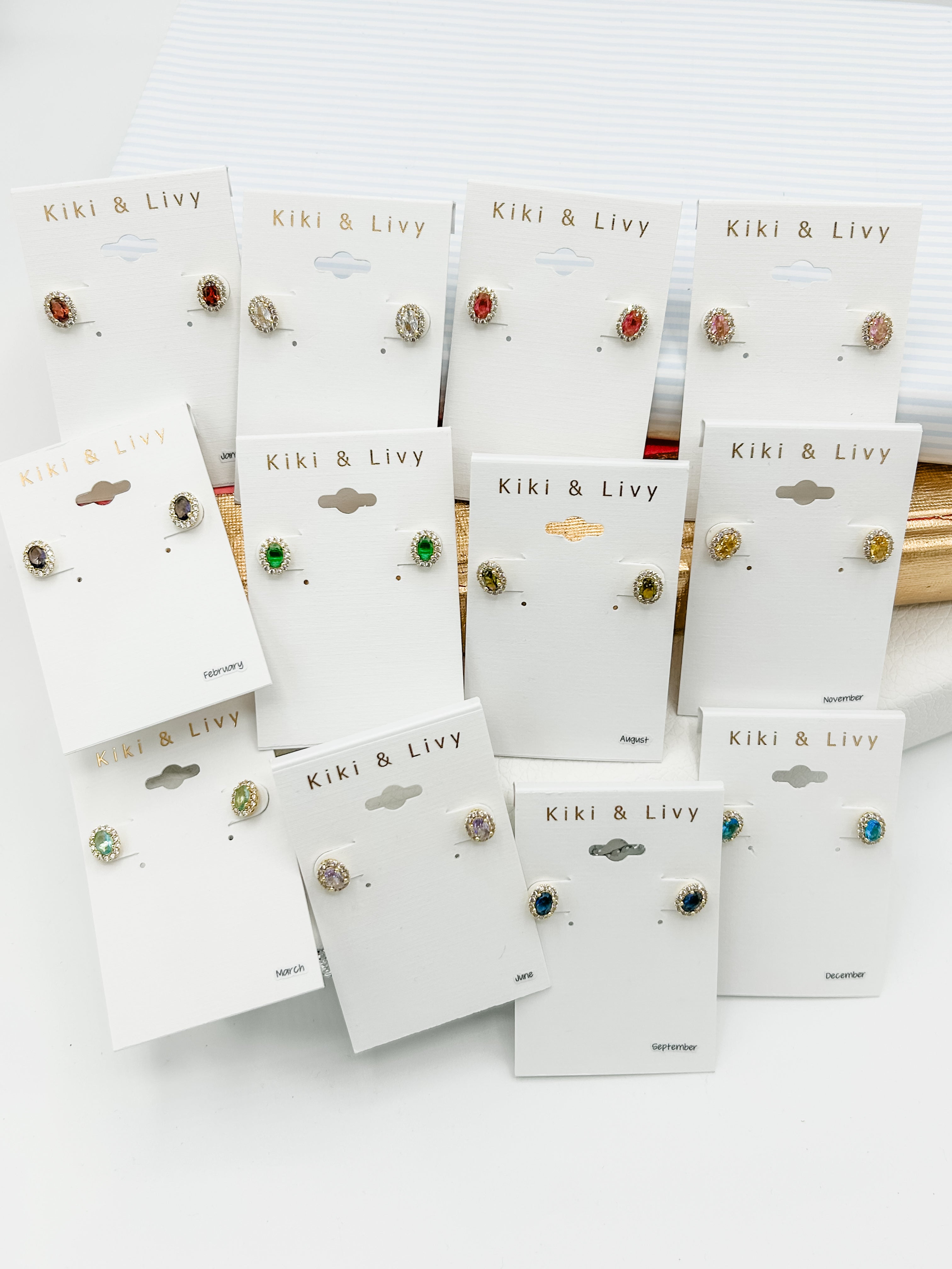 Birthstone Stud Earrings